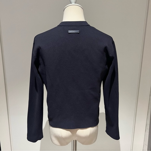 Burberry Structured Knit Cardigan in Navy - Picture 5 of 8